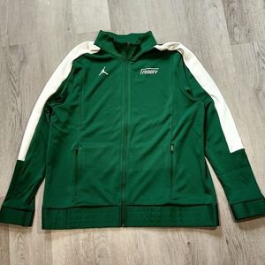 Men XXL Nike Air Jordan Team Full Zip Warm Up Track Jacket Dark Green Athleisure